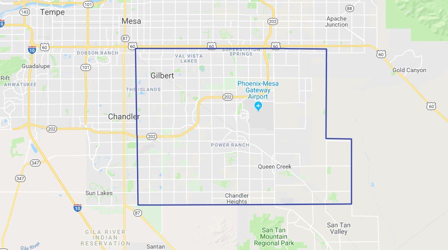 pool repair gilbert az service area map